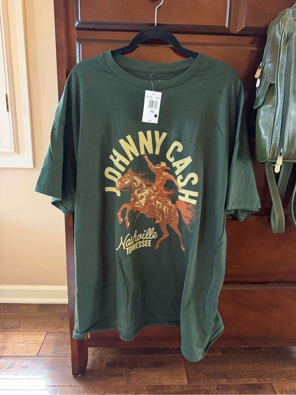 Johnny Cash Dark Green Graphic Tee